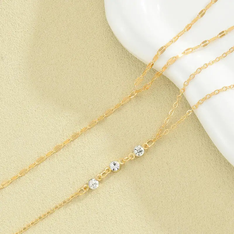 2Pc Exquisit Zircon Beaded Couple Bracelets for Women Men Romantic Finger Chain Integrated Bracelet Jewelry Valentine'S Day Gift