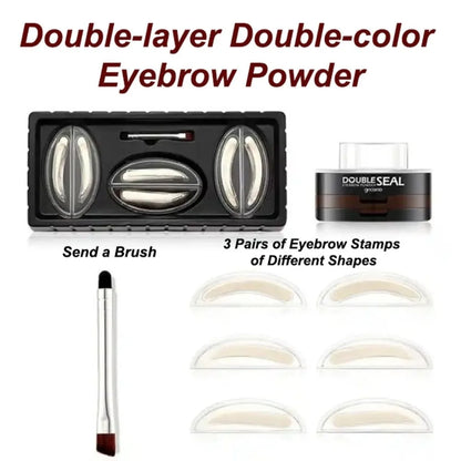 Perfect Shape 2 Colors Eyebrow Seal Stamp Quick Make up Long-Lasting Eyebrow Powder Stamp Setting Waterproof