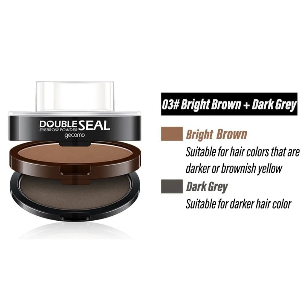 Perfect Shape 2 Colors Eyebrow Seal Stamp Quick Make up Long-Lasting Eyebrow Powder Stamp Setting Waterproof
