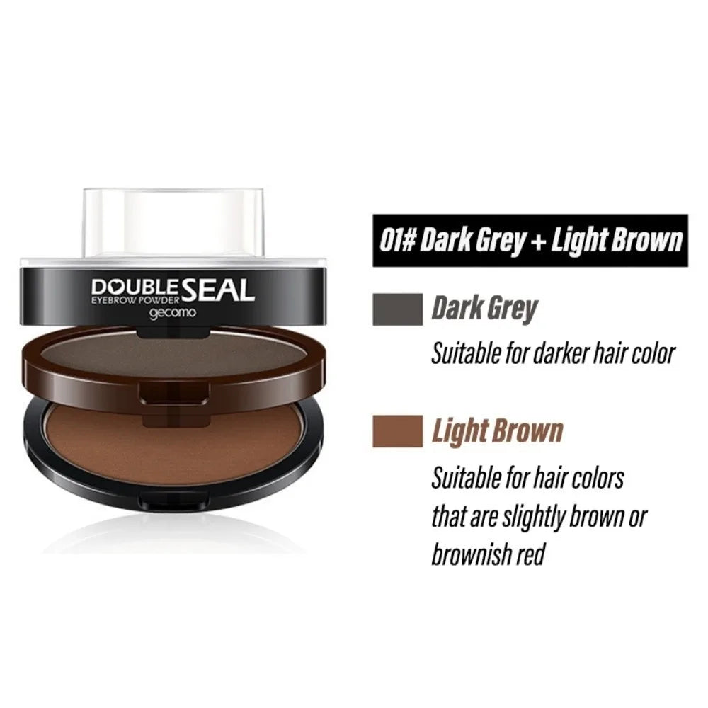 Perfect Shape 2 Colors Eyebrow Seal Stamp Quick Make up Long-Lasting Eyebrow Powder Stamp Setting Waterproof