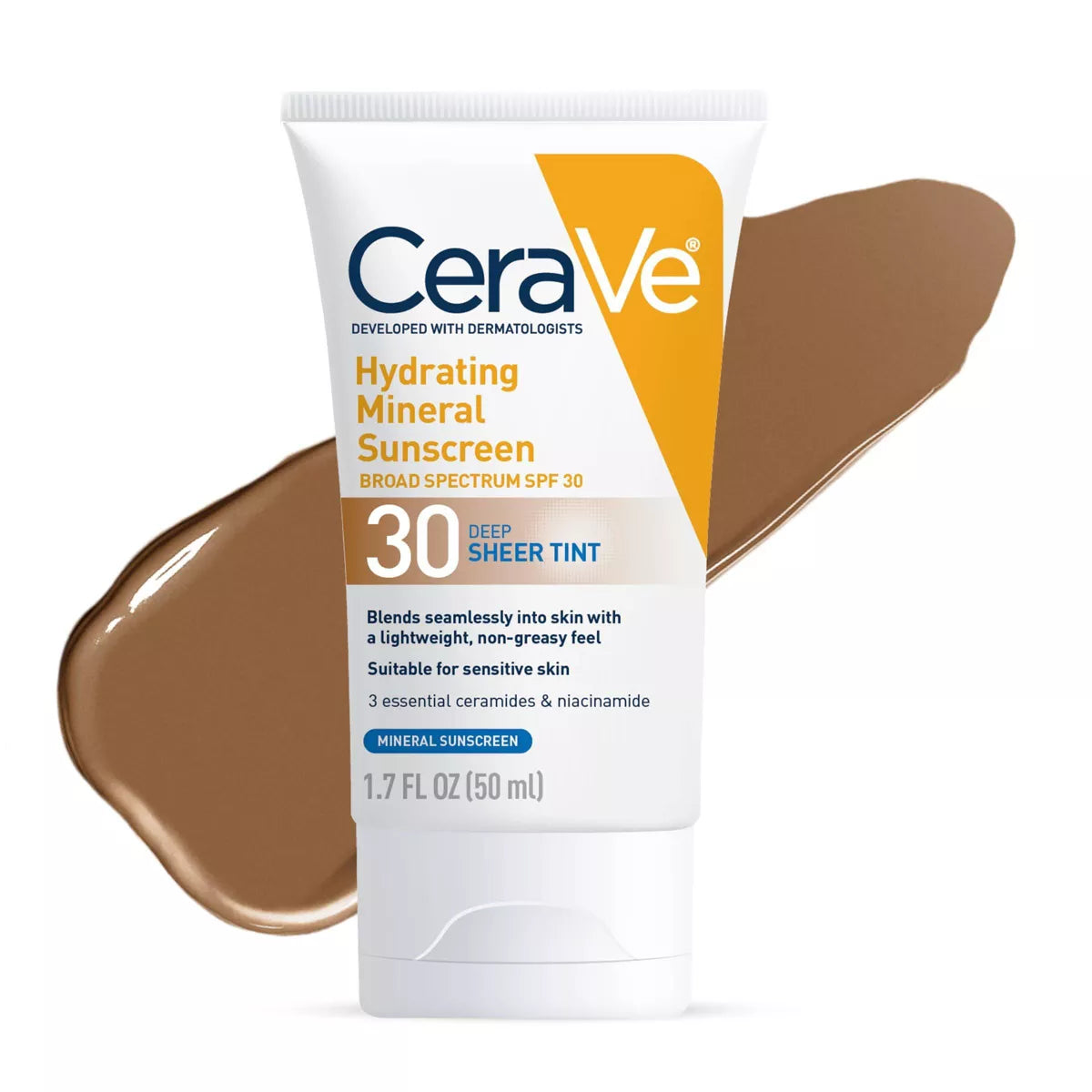 Cerave Hydrating Mineral Tinted Face Sunscreen Lotion - SPF 30 - 1.7 Fl Oz
