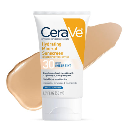 Cerave Hydrating Mineral Tinted Face Sunscreen Lotion - SPF 30 - 1.7 Fl Oz